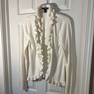 White House Black Market Ruffled Sweater